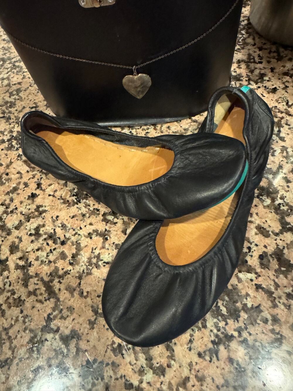 Tieks by Gavrieli BLACK Leather Ballet Flats Size 8 (2000